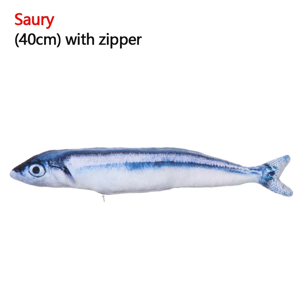 1 piece Artificial Fish Plush Mint Catnip Toys