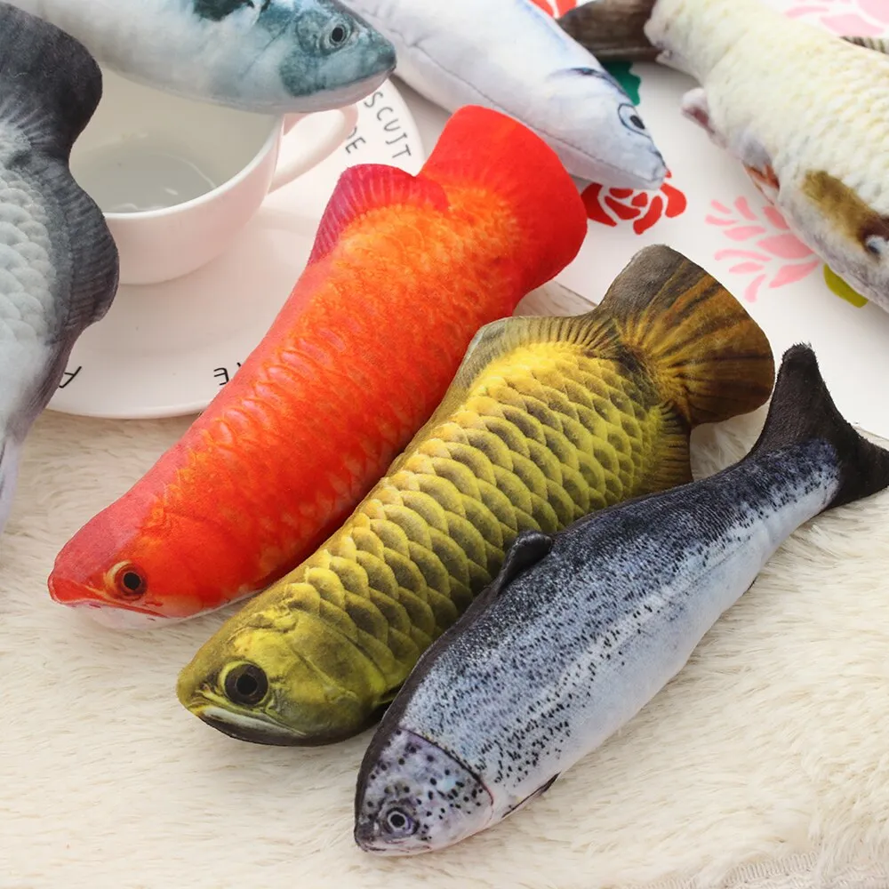 1 piece Artificial Fish Plush Mint Catnip Toys