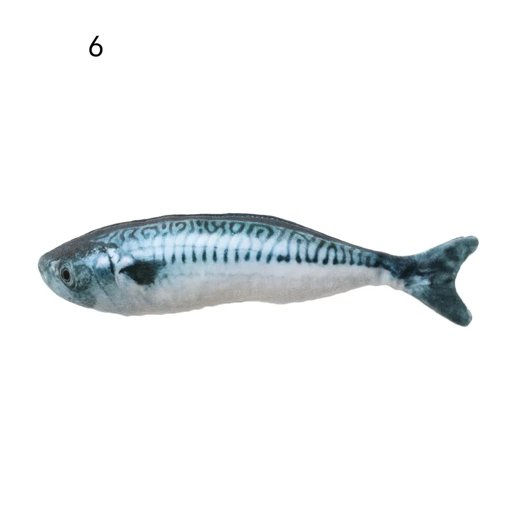 1 piece Artificial Fish Plush Mint Catnip Toys