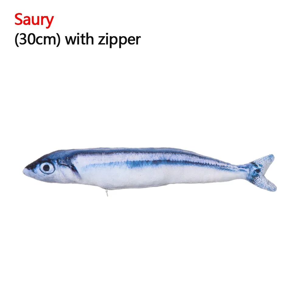 1 piece Artificial Fish Plush Mint Catnip Toys