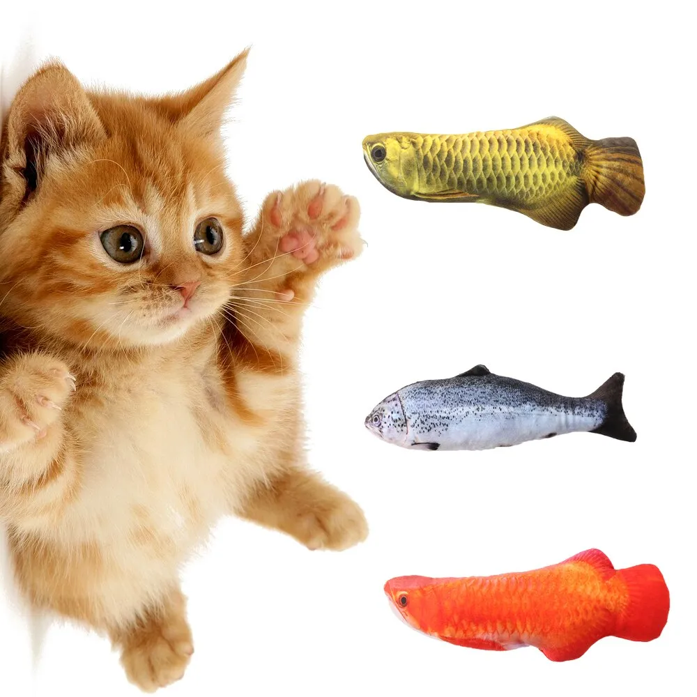 1 piece Artificial Fish Plush Mint Catnip Toys