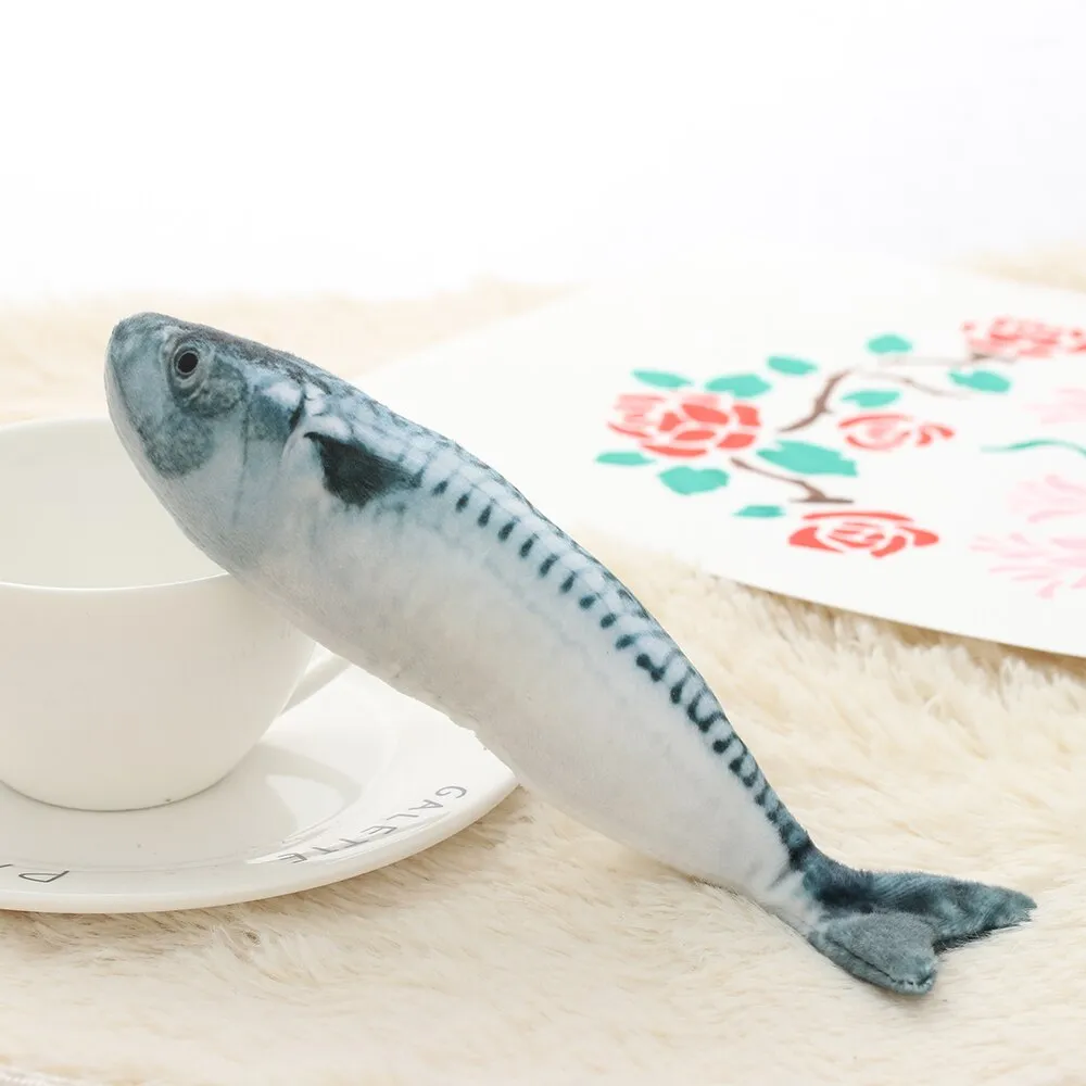1 piece Artificial Fish Plush Mint Catnip Toys
