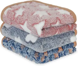 3 Pcs Dog Blanket Super Soft Pet Puppy Blankets Calming Pet Blanket for Small, Medium Large Dogs Warm Sleep Mat Washable Dog Blanket for Puppy Cat (30"21")