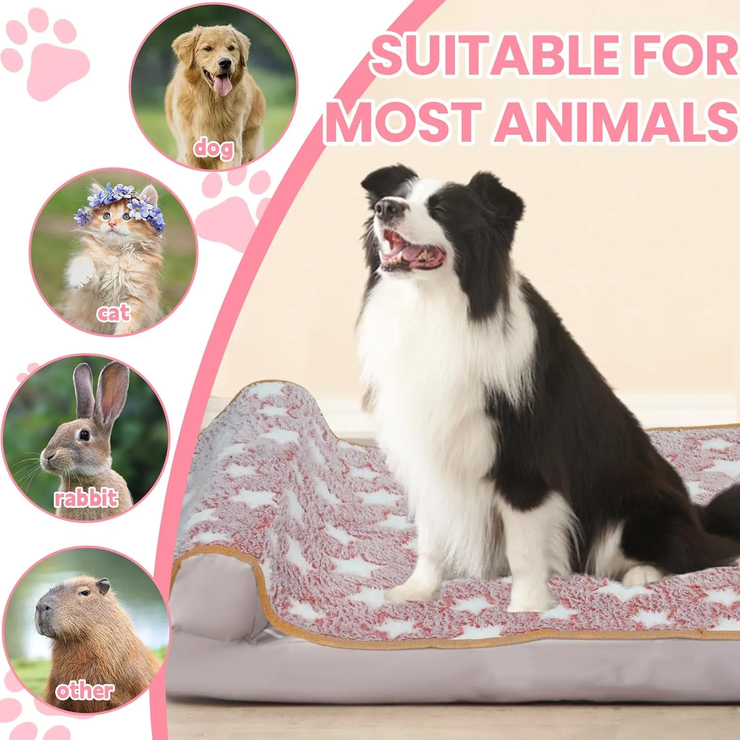 3 Pcs Dog Blanket Super Soft Pet Puppy Blankets Calming Pet Blanket for Small, Medium Large Dogs Warm Sleep Mat Washable Dog Blanket for Puppy Cat (30"21")