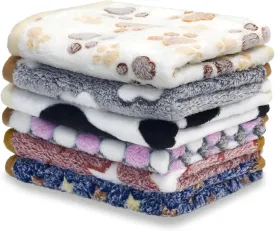 6 Pcs Dog Blanket Super Soft Pet Puppy Blankets Calming Blanket for Small, Medium Dogs Warm Sleep Mat Flannel Blanket for Dogs Puppy Cat (24"16")
