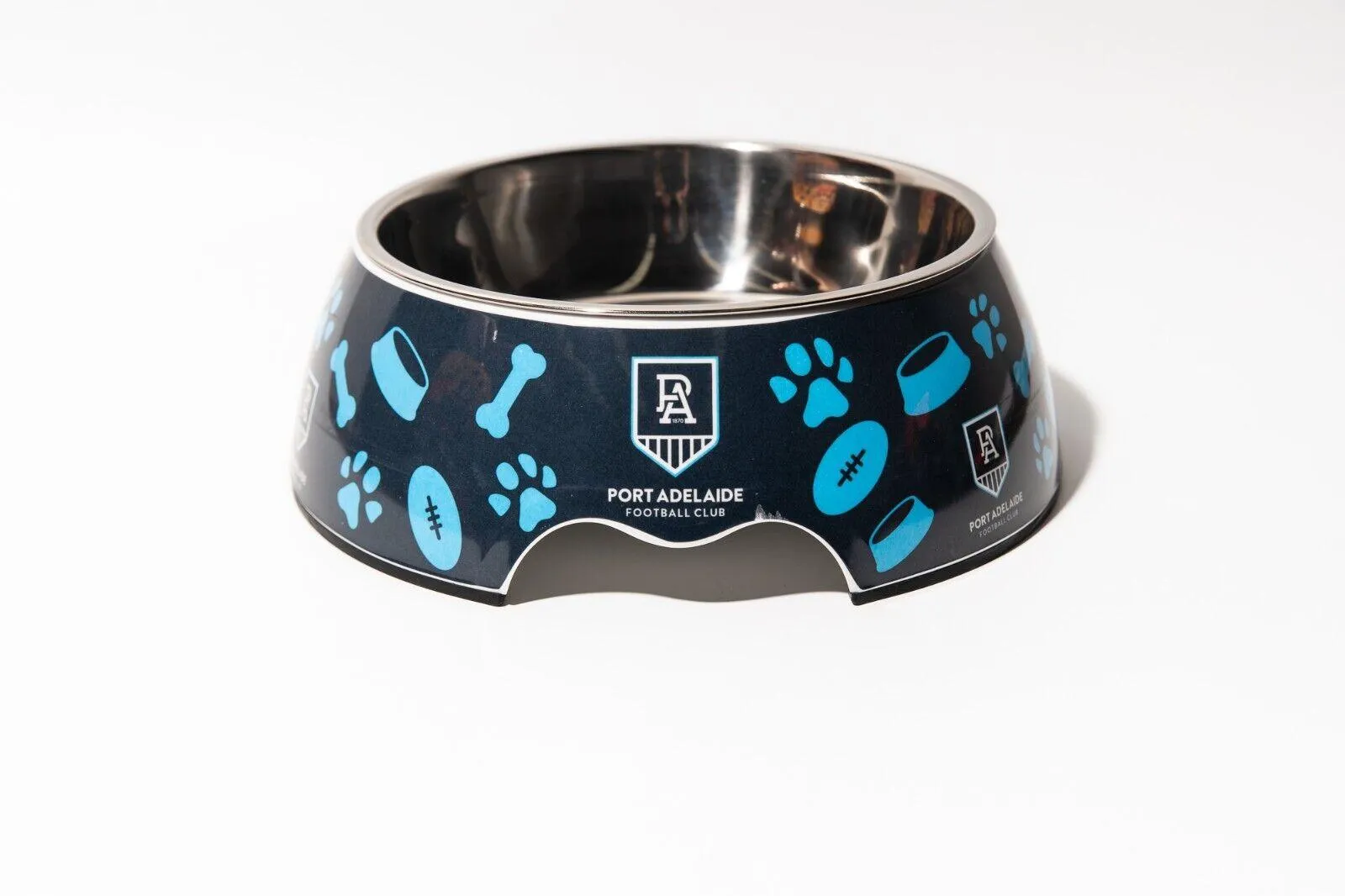 AFL Pet Bowl - Port Adelaide Power - Food Water - Dog Cat