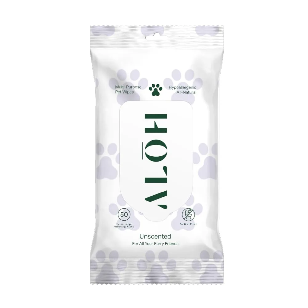 ALH Hypoallergenic | All-Natural | Multi-Purpose Pet Wipes, Unscented 50ct Wipes