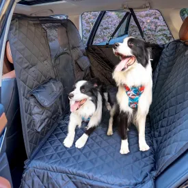 Back Seat Extender for Dogs Hard Bottom Hold 400lbs, 4 in1 Dog Car Seat Cover for Back Seat, Dog Car Hammock Waterproof Backseat Car Bed, Anti Dirt & Hair Pets for Car SUV, Truck
