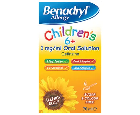 Benadryl Allergy Childrens 6  1mg/1ml Oral Solution - 70 ml (A)
