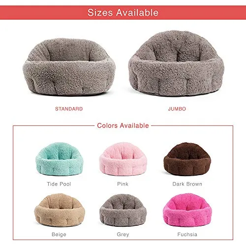 Best Friends by Sheri OrthoComfort Deep Dish Cuddler (20x20x12") - Self-Warming Cat and Dog Bed, Pink