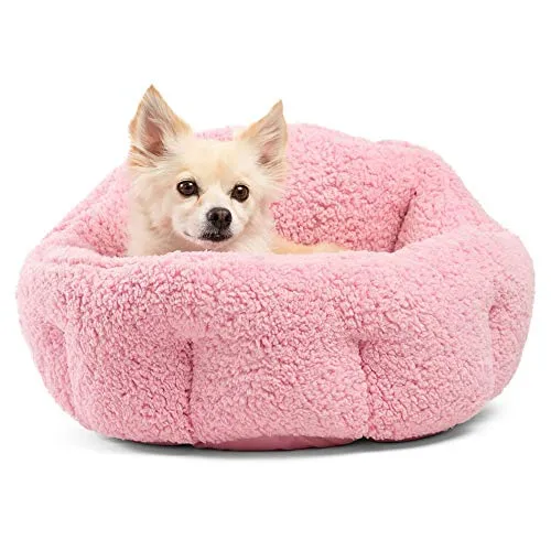 Best Friends by Sheri OrthoComfort Deep Dish Cuddler (20x20x12") - Self-Warming Cat and Dog Bed, Pink