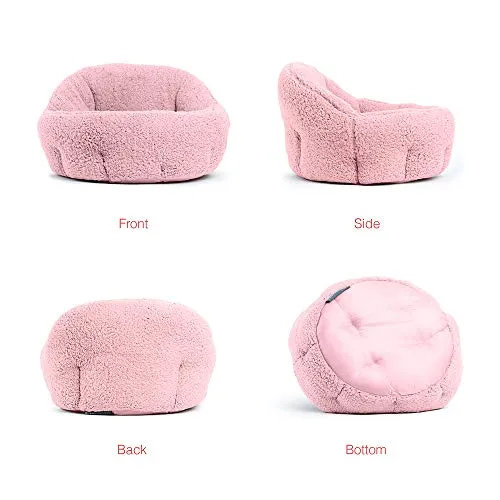 Best Friends by Sheri OrthoComfort Deep Dish Cuddler (20x20x12") - Self-Warming Cat and Dog Bed, Pink