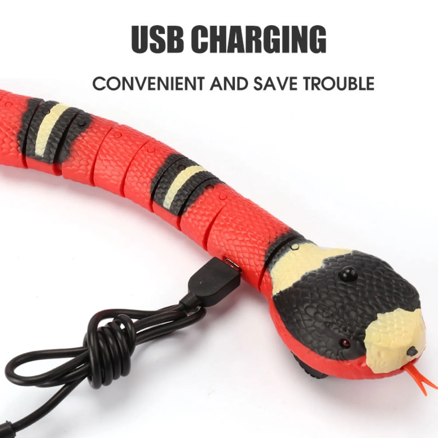 Best Smart Sensing Snake Cats Dogs Toy Slithering Action Great fun for Pets