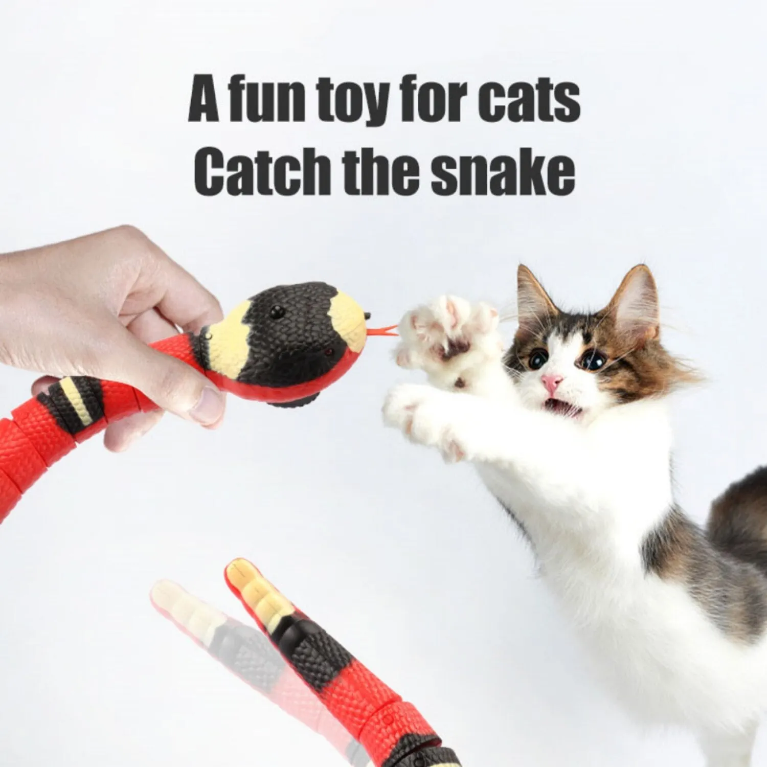 Best Smart Sensing Snake Cats Dogs Toy Slithering Action Great fun for Pets
