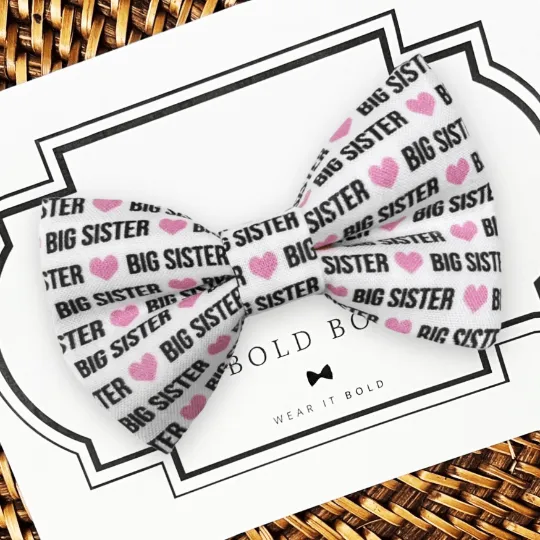 Big Sister Bow Tie for Dog Collar and Cat Collar