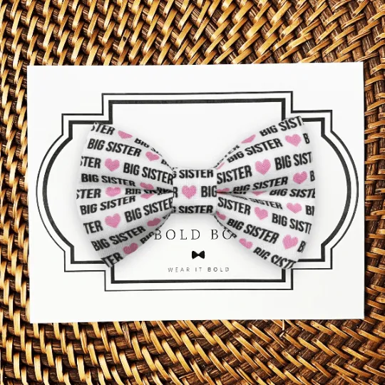 Big Sister Bow Tie for Dog Collar and Cat Collar