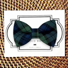 Blue and Green Tartan Plaid Christmas Bow Tie for Dog Collar or Cat Collar