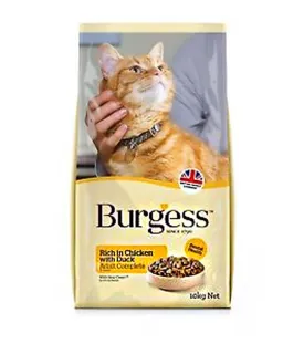 Burgess Supacat | Dry Cat Food | Adult | Chicken & Duck - 10kg