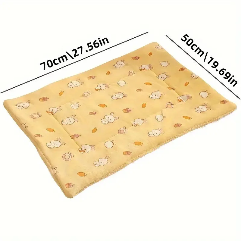 Cartoon Rabbit Print Pet Pad