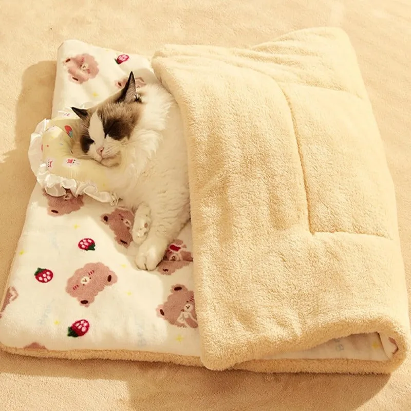 Cartoon Rabbit Print Pet Pad