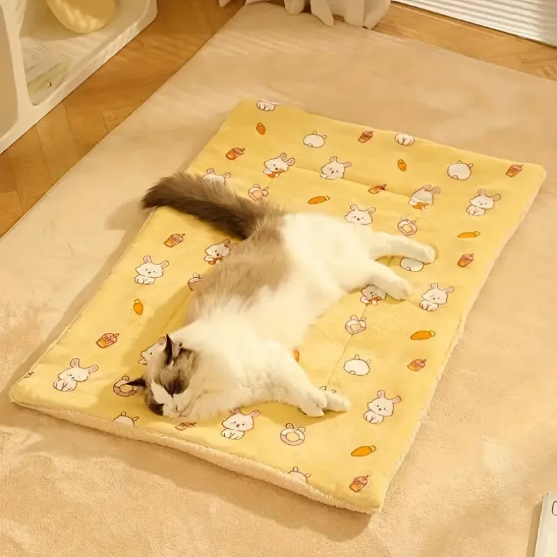 Cartoon Rabbit Print Pet Pad