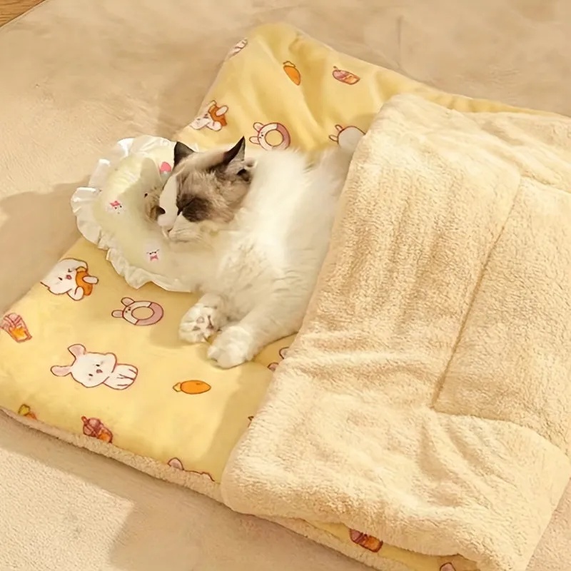 Cartoon Rabbit Print Pet Pad