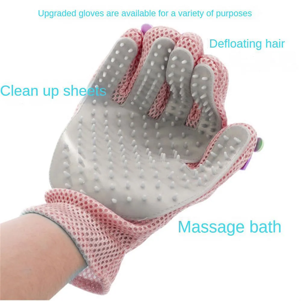 Cat Grooming Glove for Pet Hair Removal and Massage