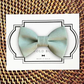 Cotton Sage Bow Tie for Dog Collar or Cat Collar