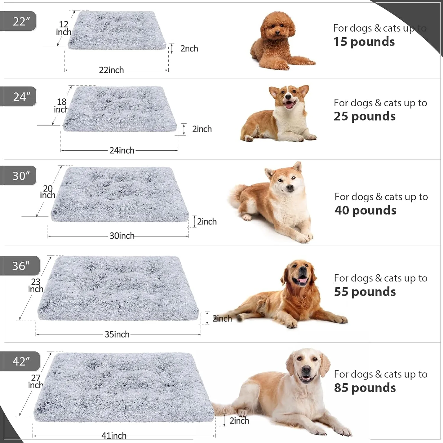 Dog Bed Crate Pad