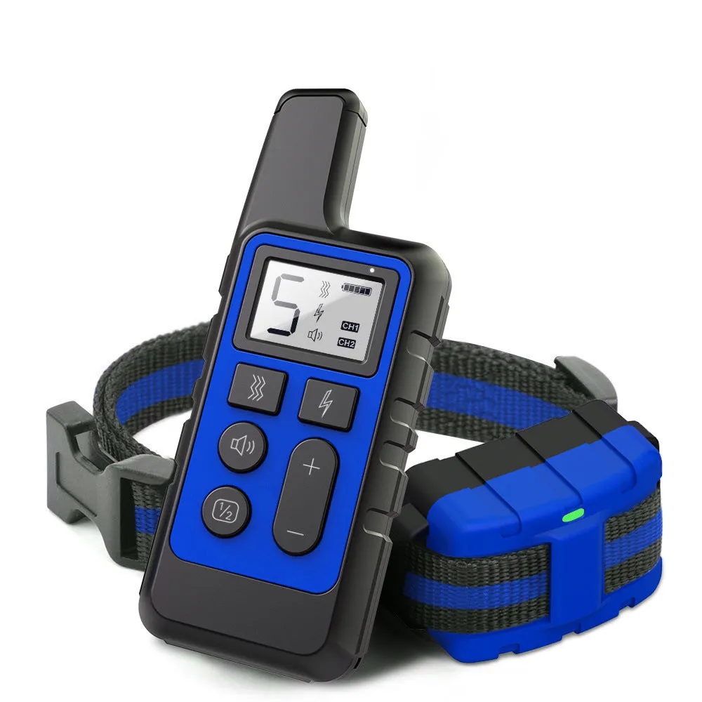 Dog Training Collar Anti-Barking 500M Remote Control Electric Shock Vibration Warning Pet Supplies Electronic Training Aids