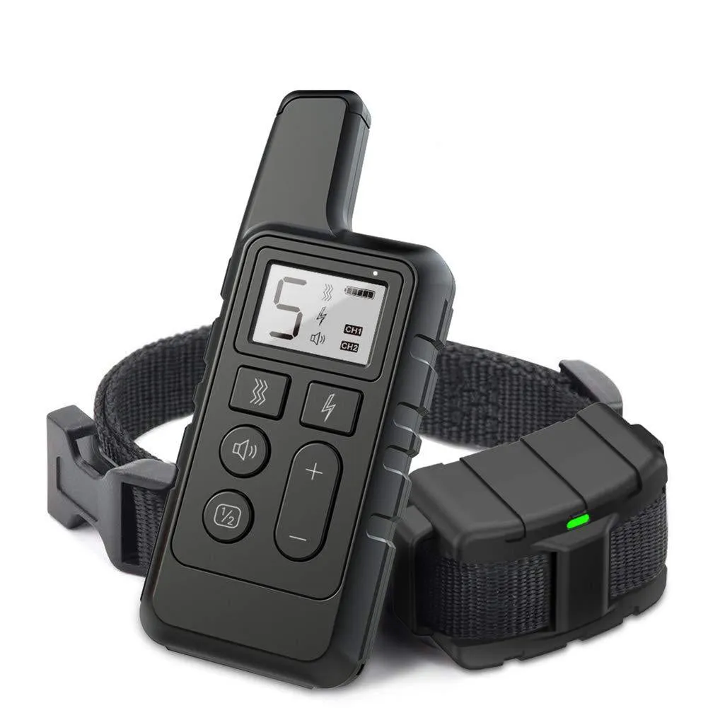 Dog Training Collar Anti-Barking 500M Remote Control Electric Shock Vibration Warning Pet Supplies Electronic Training Aids