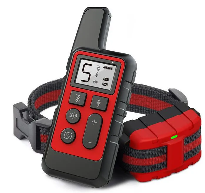 Dog Training Collar Anti-Barking 500M Remote Control Electric Shock Vibration Warning Pet Supplies Electronic Training Aids