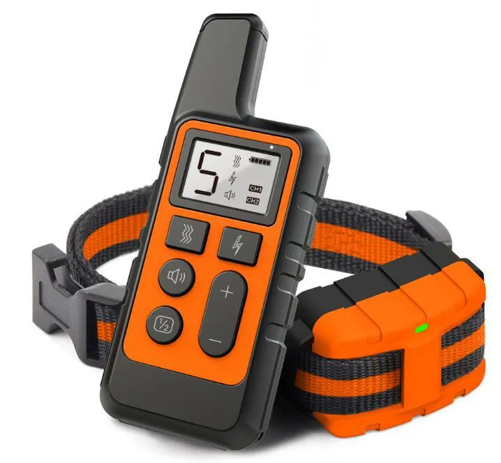 Dog Training Collar Anti-Barking 500M Remote Control Electric Shock Vibration Warning Pet Supplies Electronic Training Aids