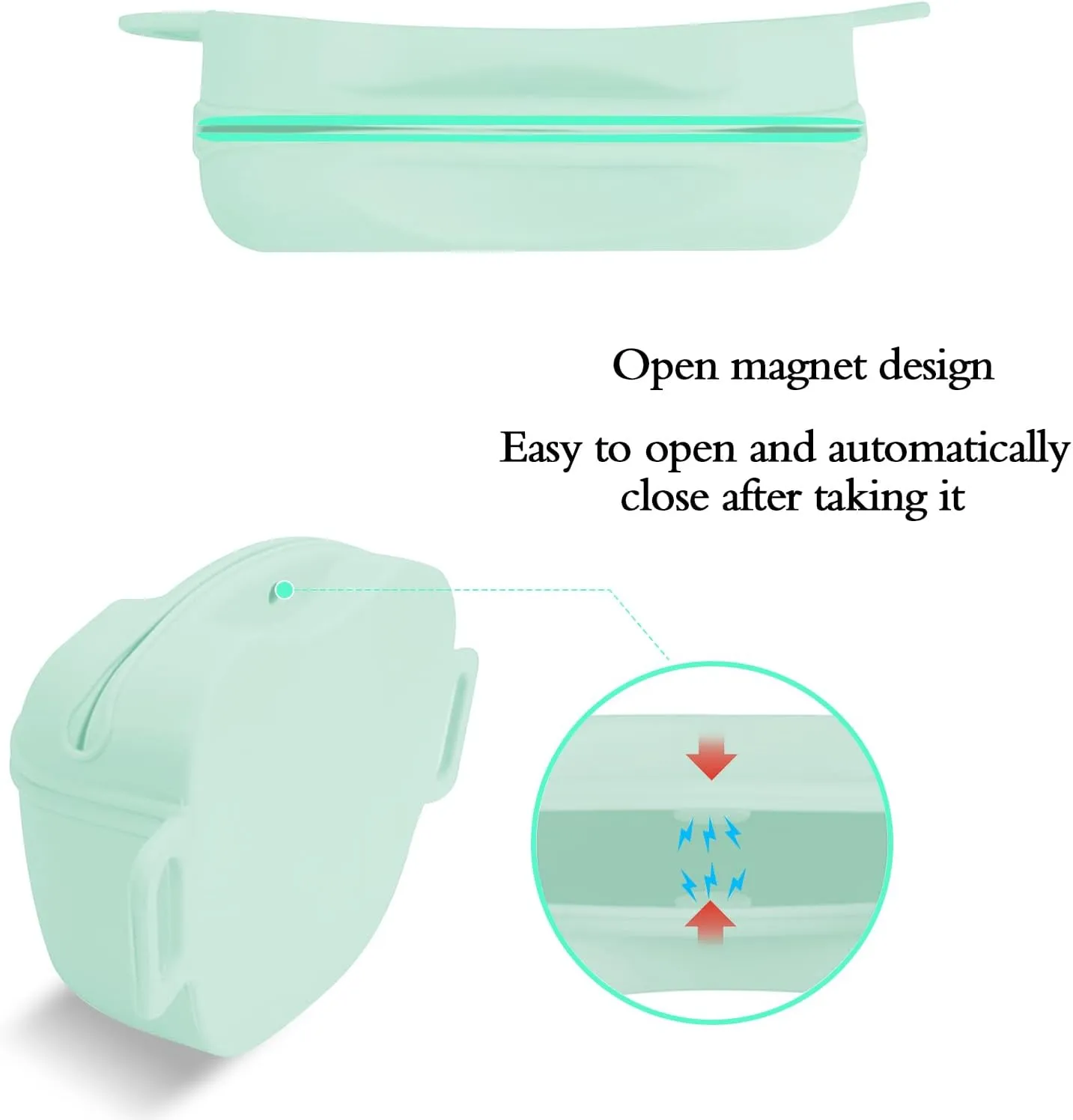 Dog Treat Pouch Kit, Silicone Treat Bag Fanny Pack with Waist Belt Magnetic Closure Pouches for Pet Training Walking, with Dog Clicker and Silent Whistle(Light Green)
