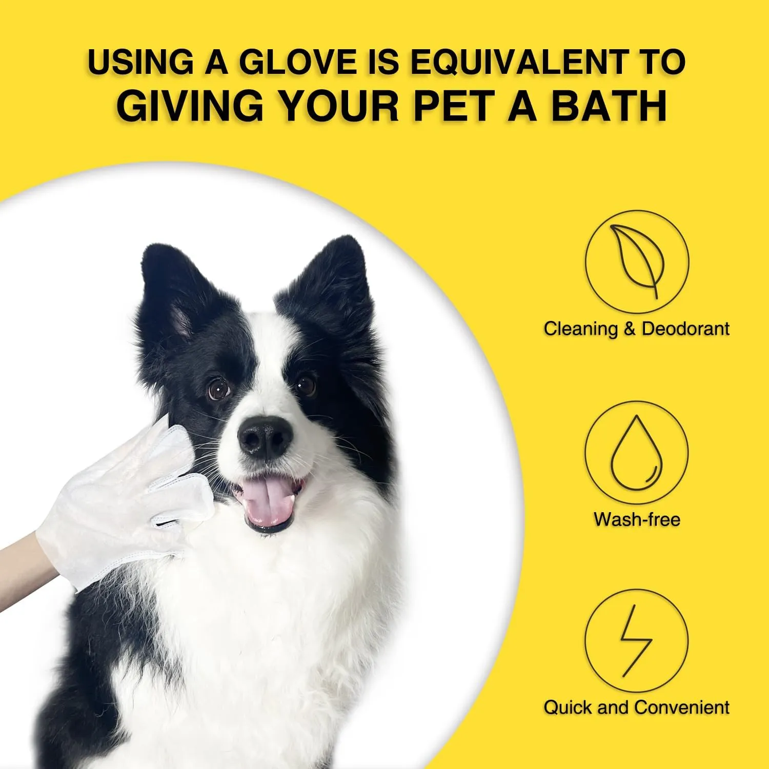 Dog Wipes CleaningAloe Nourish Pet Wipes GlovesDry Wash Shower Wipes Grooming for Dogs Cats Puppy, Ears Face Paws Butt Cleaning Gloves