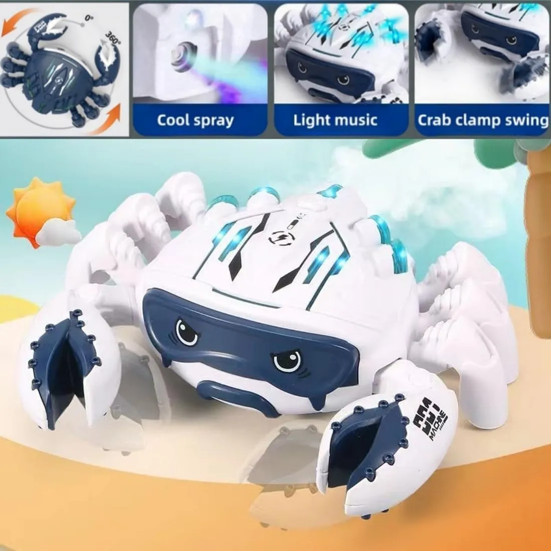 Escaping Crab Dog Toy with Obstacle Avoidance Sensor ,Christmas Easter