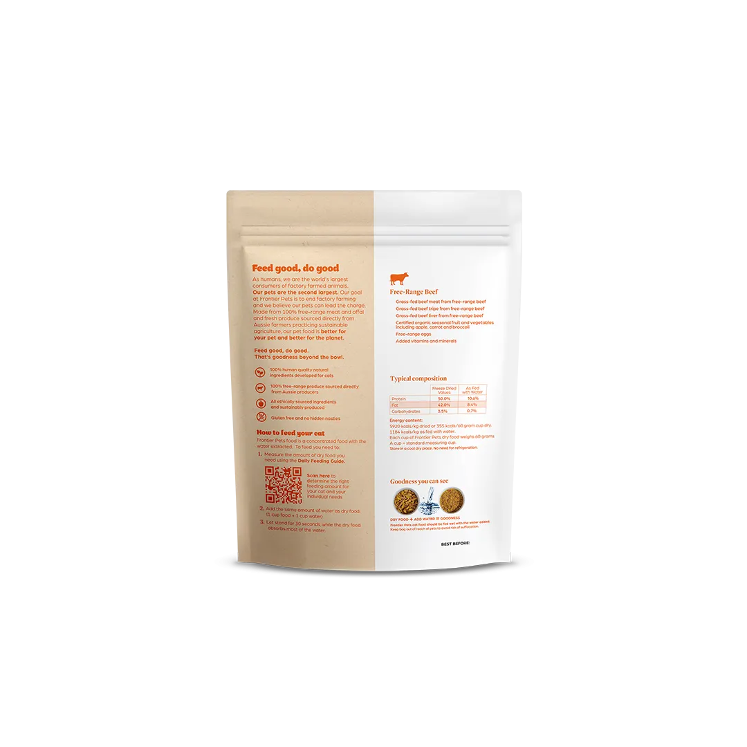 Free-Range Beef | Raw Freeze-Dried Cat Food - Adult