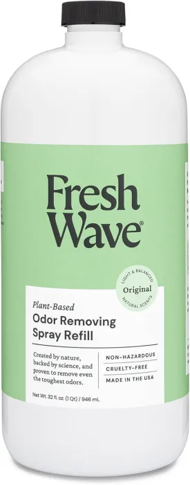 Fresh Wave Original Scent Odor Eliminator Spray & Air Freshener Refill, 32 fl. oz. |Spray Refills Up To 4 8oz. Spray Bottles | Safer Odor Relief