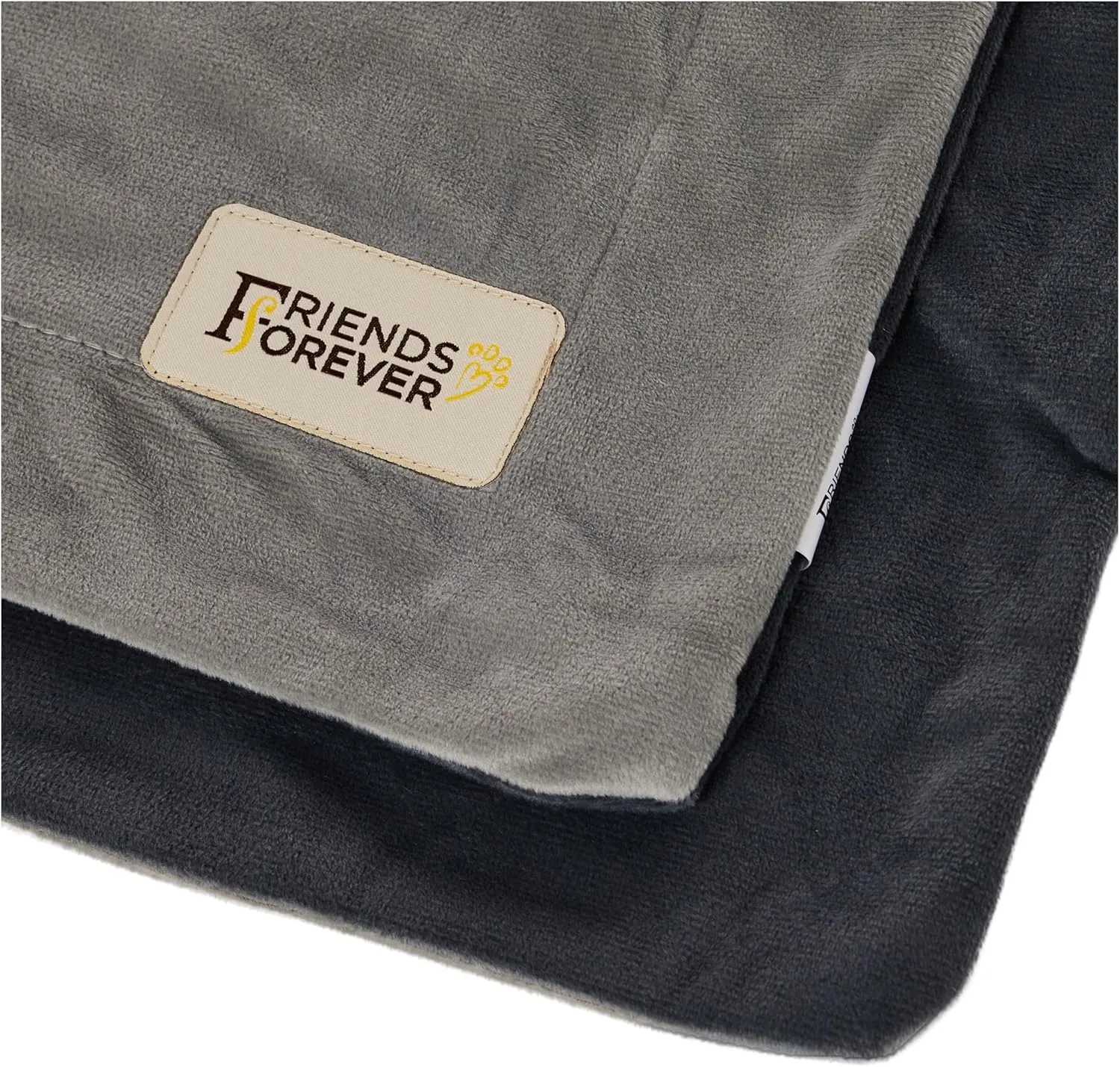 Friends Forever Durable Dog Blanket for Couch Protection, Two Tone Reversible Pet Hair Resistant Blanket for Dogs Cats Bed Kennel Crate Car Seat - Soft Velvet, Warm Fleece, Bailey 53" x 42"