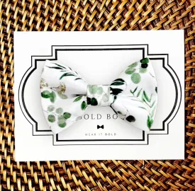Green Sage Floral Pet Bow Tie for Dog and Cat Collar