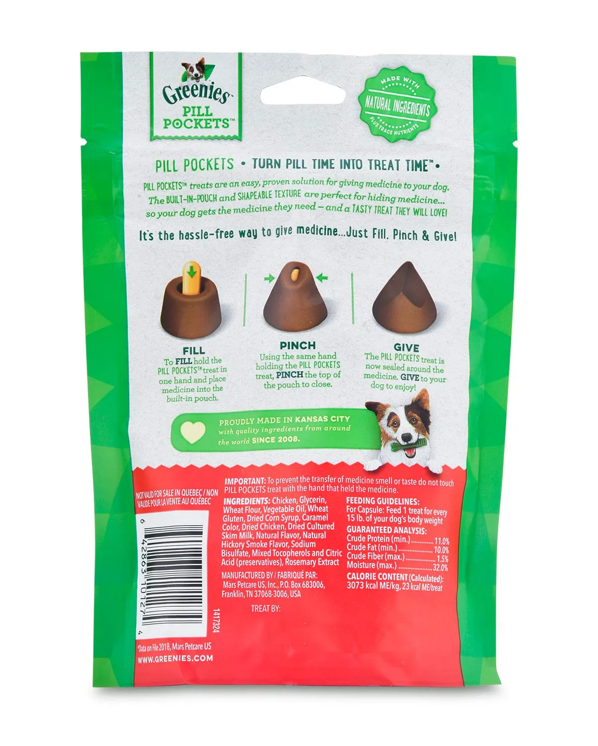 Greenies Pill Pockets for Capsules, 30 Count