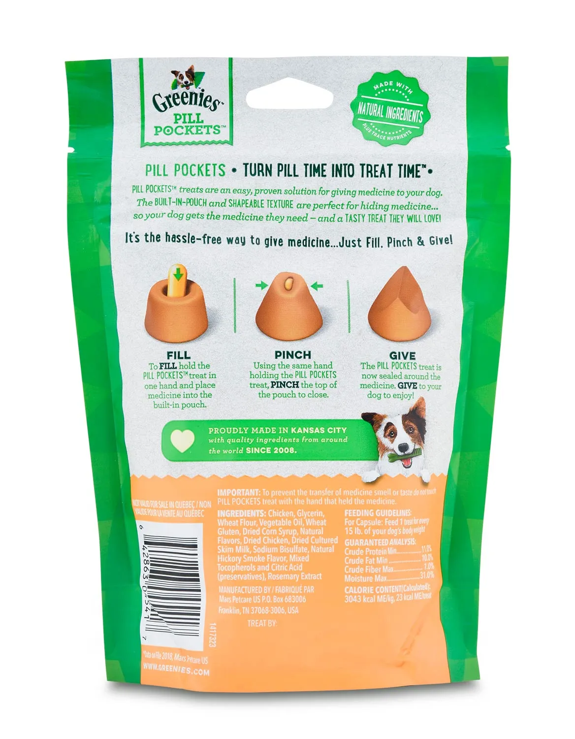 Greenies Pill Pockets for Capsules, 30 Count