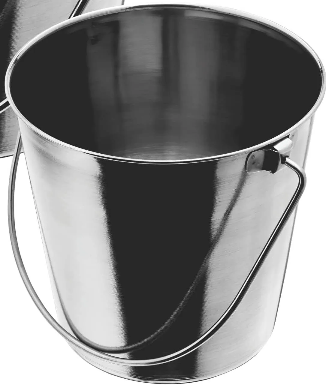 Heavy Duty Stainless Steel Pail - 2 Quart - Durable Dog Food and Water Storage