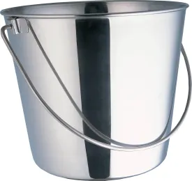 Heavy Duty Stainless Steel Pail - 2 Quart - Durable Dog Food and Water Storage