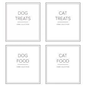 Home Pet Treats Label Dog Treat and Food Cat Treats and Food Labels
