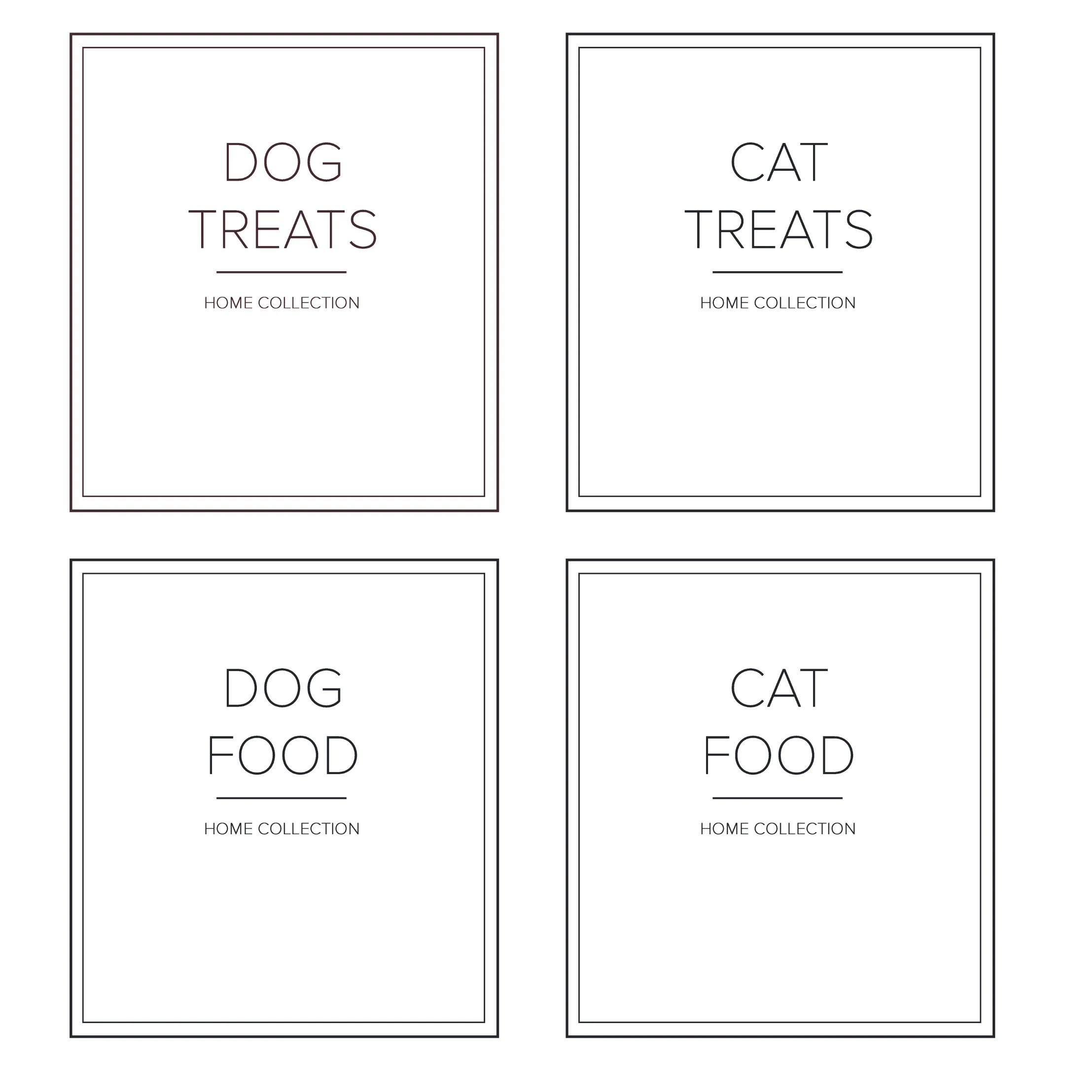 Home Pet Treats Label Dog Treat and Food Cat Treats and Food Labels