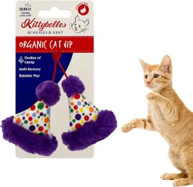 Huxley & Kent Plush Cat Toy | Party Hats | Birthday Strong Catnip Filled Cat Toy | Plush Interactive Kitten and Cat Toy with Catnip and Crinkle | Kittybelles