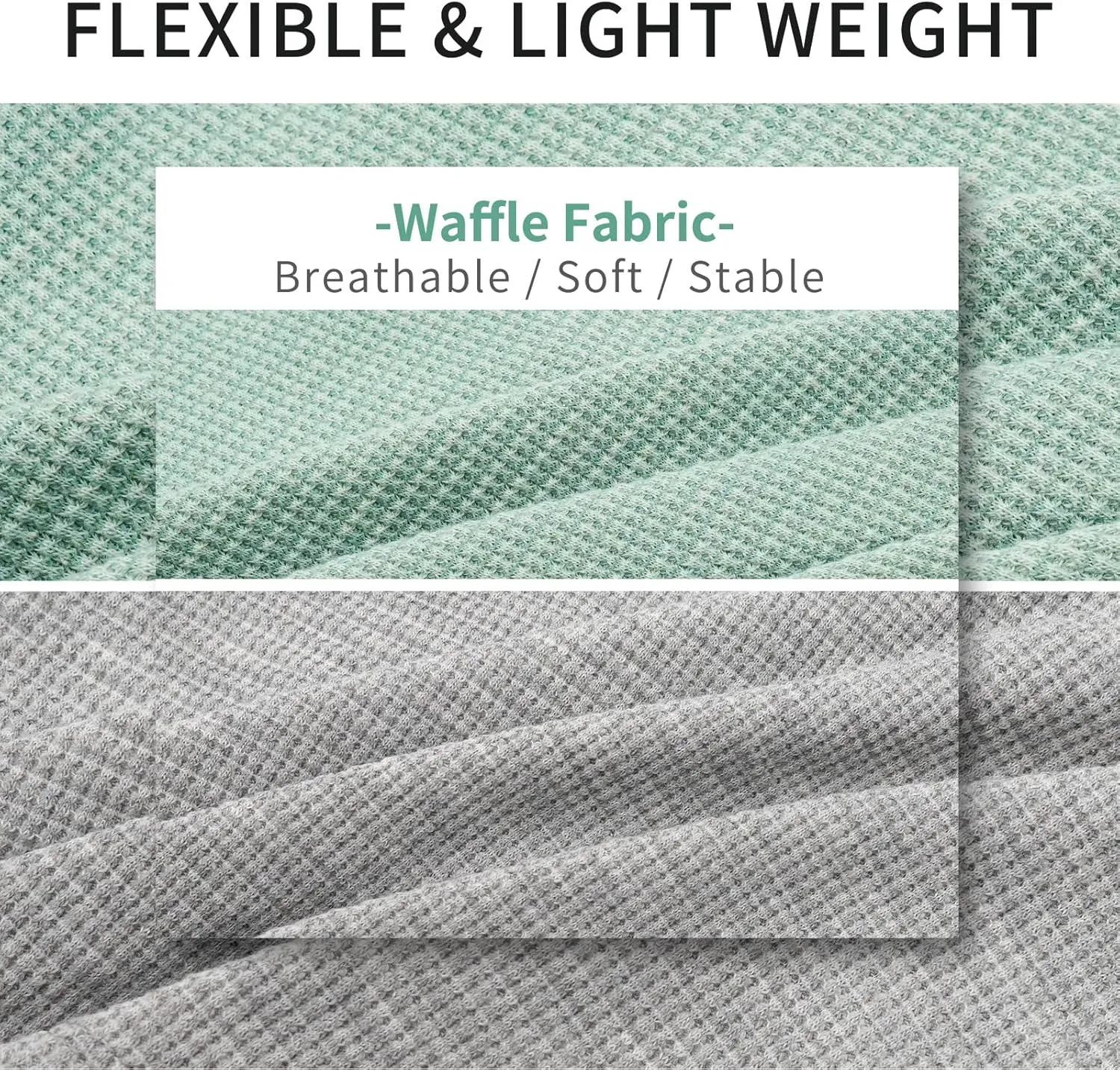 KYEESE 2Pack Dog Shirts Waffle for Small Dogs Stretchy Pet T-Shirts Lightweight Dog Tank Top Sleeveless Dogs Vest Breathable, X-Large, Green Grey