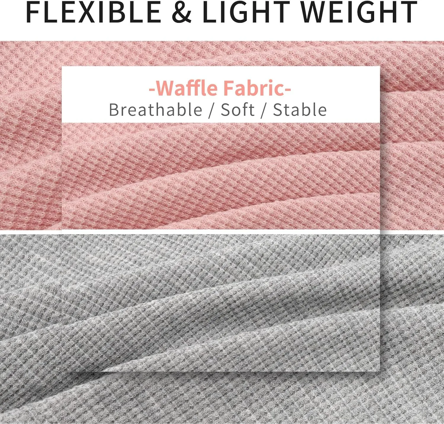 KYEESE 2Pack Dog Shirts Waffle for Small Dogs Stretchy T-Shirts Lightweight Tank Top Sleeveless Dog Vest Breathable, X-Large, Pink Grey