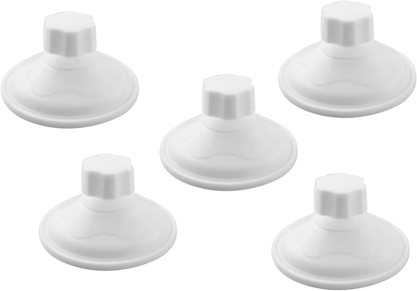 LQ Industrial 5PCS 85mm Diameter Screw Suction Cup with Screw Pet Litter Plastic White Vacuum Suction Cup for Pet Hammocks and Cat Window Seat